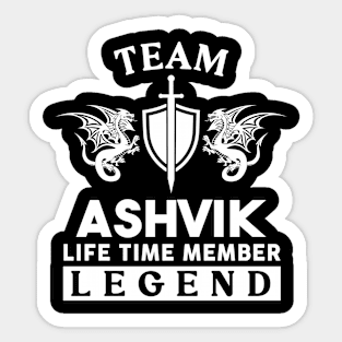 Ashvik Name T Shirt - Ashvik Life Time Member Legend Gift Item Tee Sticker